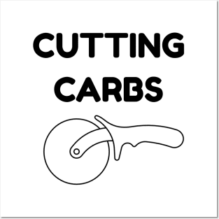 Funny Diet Tshirt | Cutting Carbs Pizza Cutter Gift Posters and Art